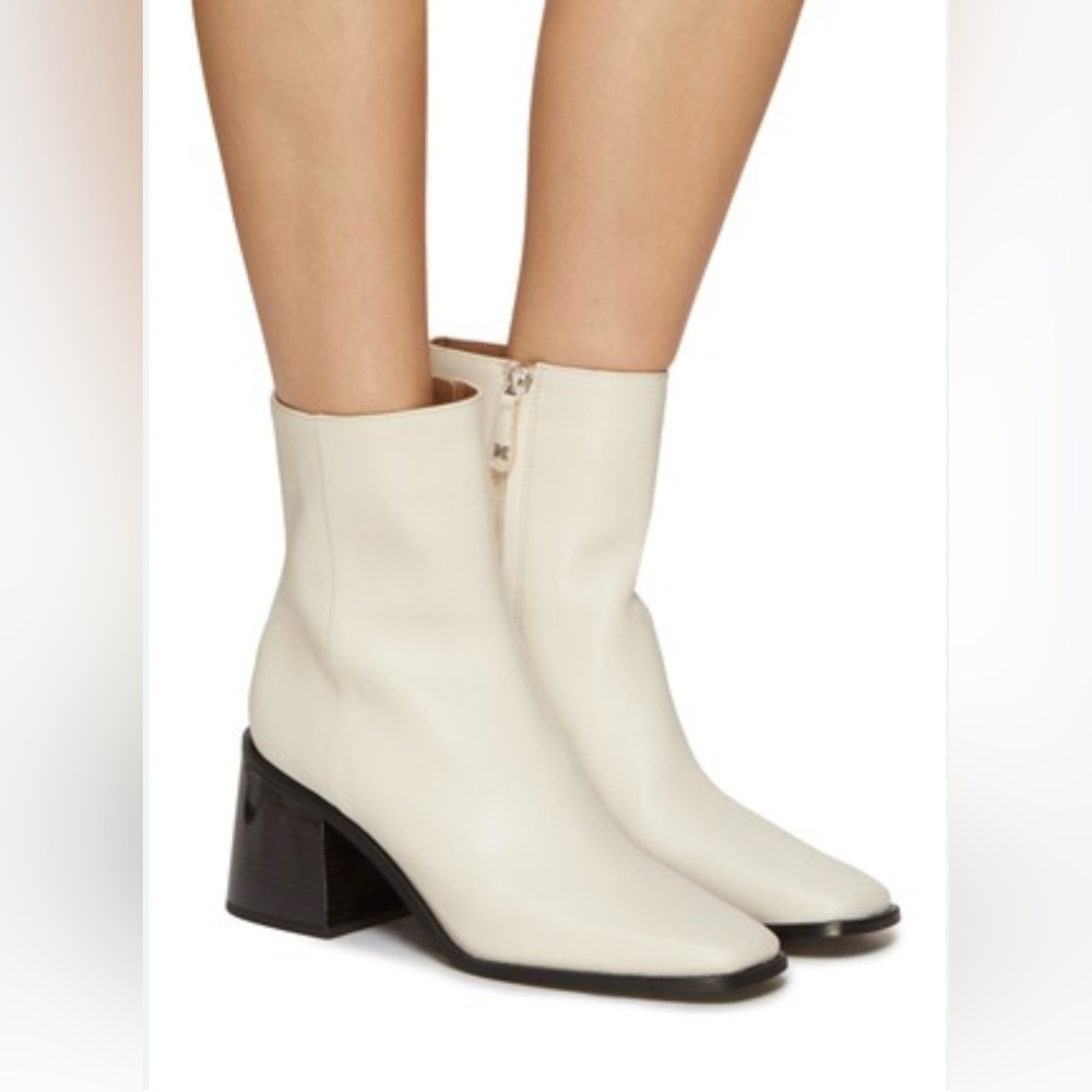 Sam Edelman Winnie Ivory Leather Booties - Size: 7.5 - NWOB!